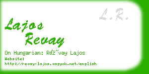 lajos revay business card